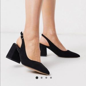 ASOS design Sammy slingblack mid heels